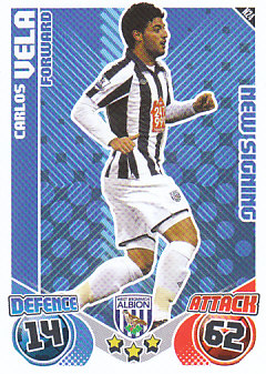 Carlos Vela West Bromwich Albion 2010/11 Topps Match Attax New Signing #N24